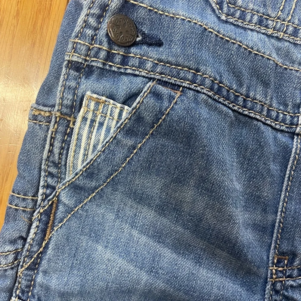OshKosh B'gosh Classic Blue‎ Overalls with reinforced knees 12 months
